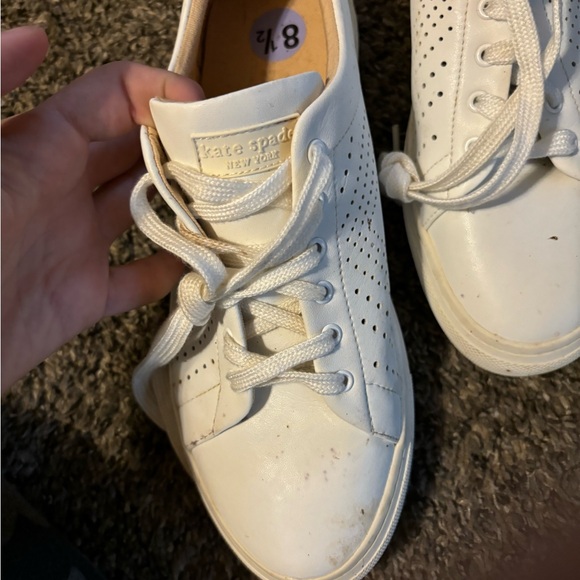 Kate Spade White Perforated Sneakers - Picture 3 of 8